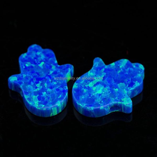 

other kyocera pink synthetic opal 8*11mm hamsa hand bead for necklace at direct factory price