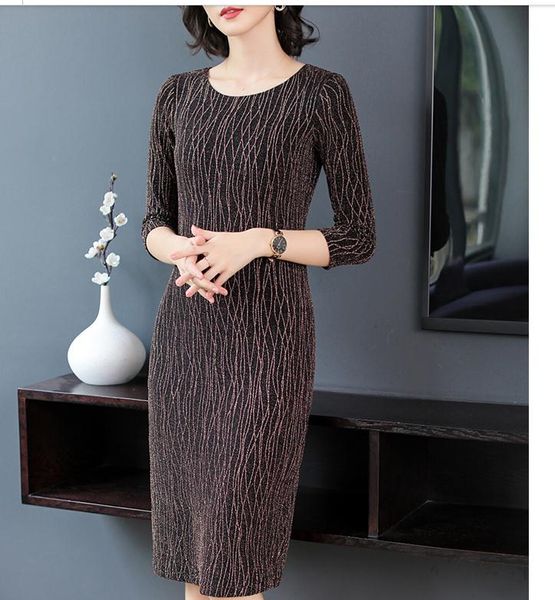 

2021 summer fashion long sleeve women's dress @90, Black;gray