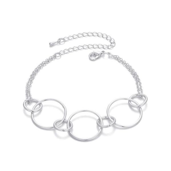 

link, chain the bracelet is simple and round, Black