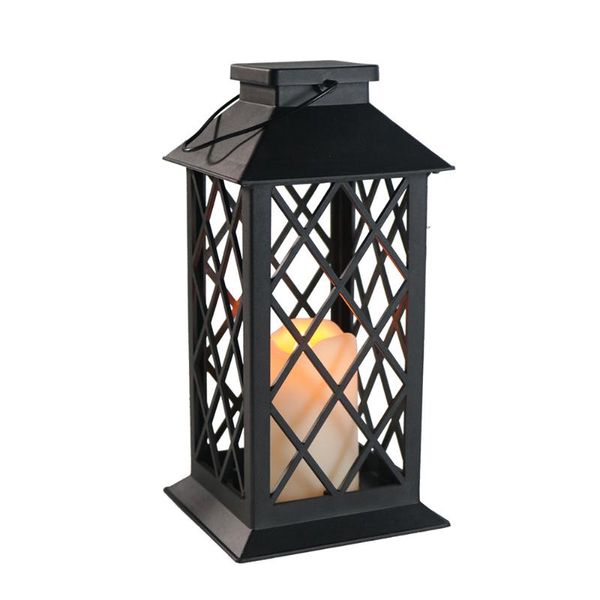 

portable lanterns vintage led candle lightoutdoor garden hanging lamps auto sensing creative lights decoration waterproof candlestick lamp