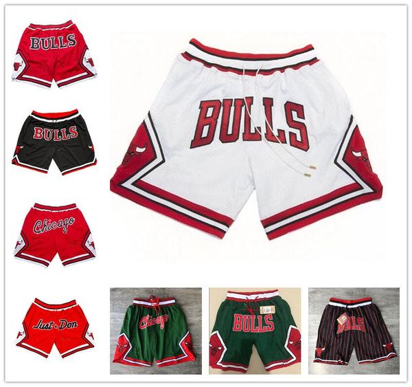 

chicago men shorts just don pocket basketball pants s-2xl, Black