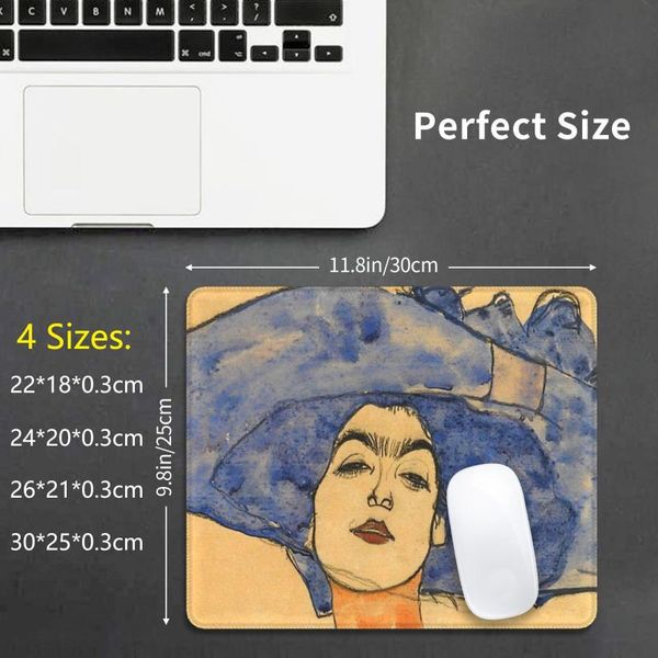 

mouse pads & wrist rests egon schiele " portrait of eva freund , 1910 pad diy print womens blue