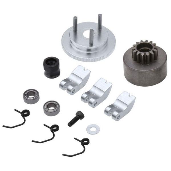 

clutch bell 14t gear bearing shoes springs cone&engine nut flywheel assembly for 1/8 rc model nitro car hpi hsp traxxa cell phone mounts & h