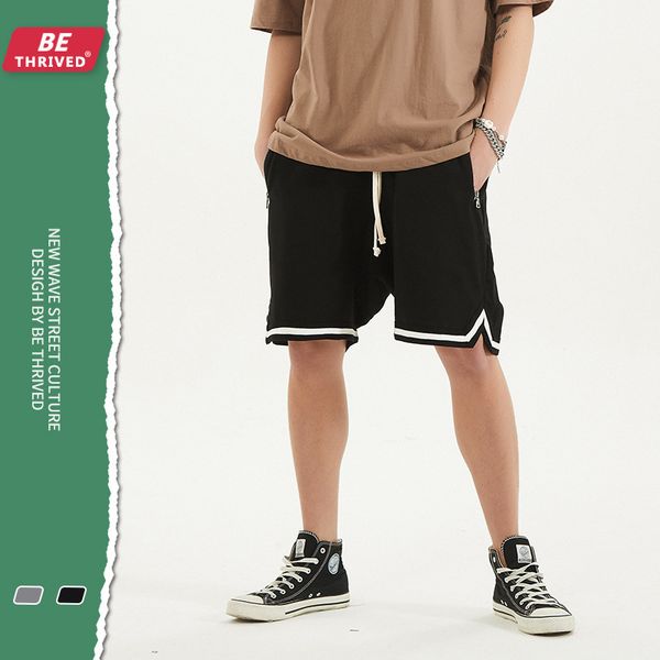 

be men's clothing | 2021 summer fashion brand fog season 5 zipper shorts high street sports casual, Black