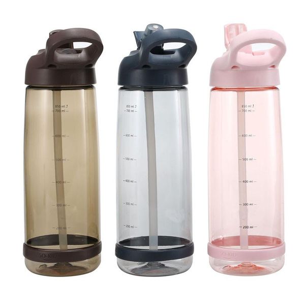 

water bottles 850 ml sports bottle bpa portable tour hiking leak proof straw type