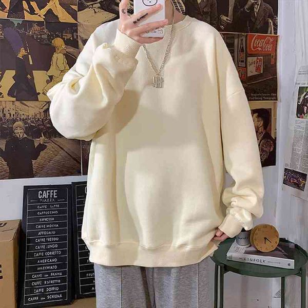 

womens sweatshirt oversize female loose cotton solid women sweatshirts autumn womans hoodies lady fashion harajuku, Black