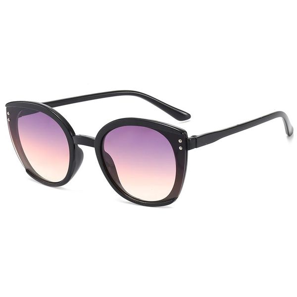 

vintage oversized round sunglasses women brand designer cat eye retro black frame men sun glasses for female uv400 shades, White;black
