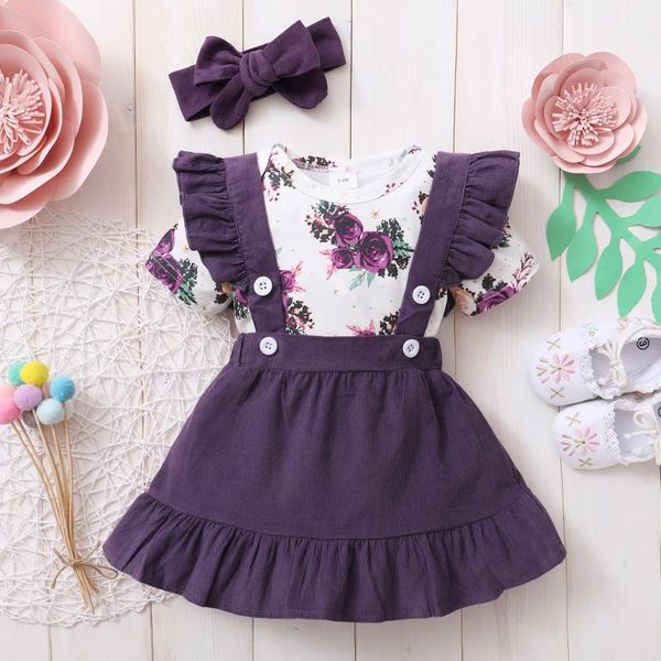 

clothing sets baby girl clothes 0-18 months floral spring outfits set born summer toddle girls birthday dress, White