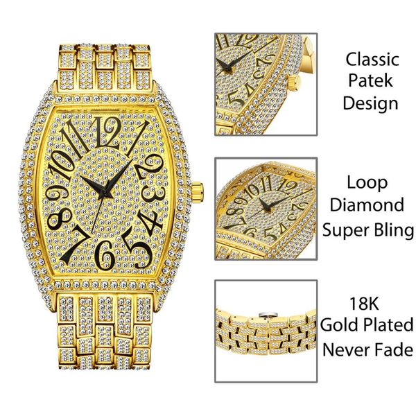 

design watch men unique tonneau big diamond roman numerber men's quartz wristwatches waterproof clock gift, Slivery;brown