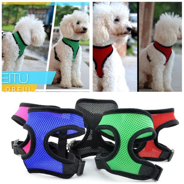 

dog collars & leashes adjustable comfort soft breathable dogs harness pets vest rope chest strap leash collar lead cachorro pet supplies