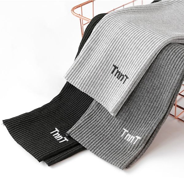 

autumn and winter new leggings women wear vertical stripe thread cotton small feet large size slim autumn pants, Black