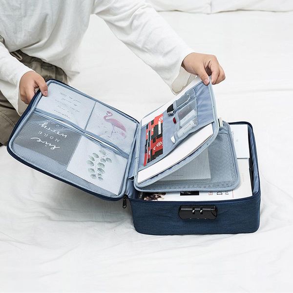 

storage bags oxford document bag waterproof business briefcase ticket certificates files pouch home office organizer