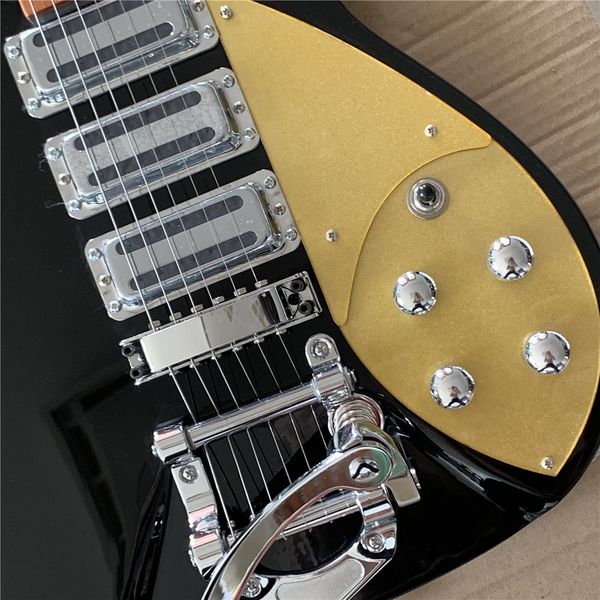 

oem 6 string electric guitar, black guitar with tremolo system, delivery