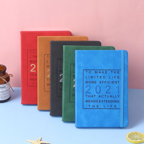 

notebook time management personal monthly planner diary agenda thicken efficiency journal notepads, Purple;pink