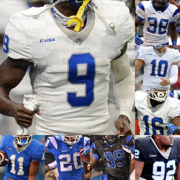 

custom middle tennessee state college football jerseys asher o'hara ohara hara jarrin pierce lee jimmy marshall render hightower lawren, Black