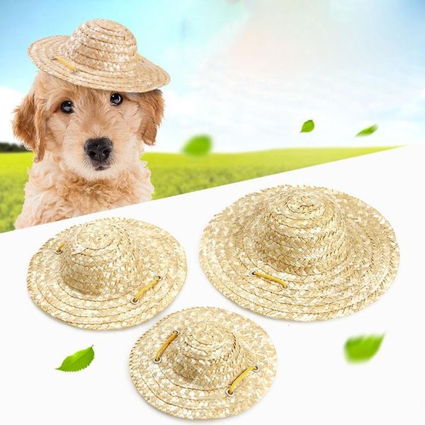 

dog apparel retro farmer hat pet head accessories cat sun straw products toys