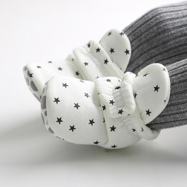 

first walkers star print born baby socks shoes boy girl toddler booties cotton soft anti-slip warm infant crib