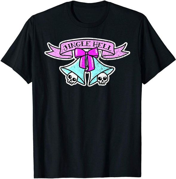 

pastel goth horror fan christmas funny kawaii skulls tattoo t-shirt size m-5xl, White;black
