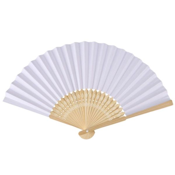 

other home decor 50 pcs/ 30 each hand-painted foldable paper fan portable party wedding supplies chinese hand dance gift decoration 21cm