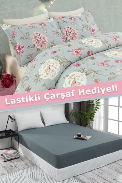 

bedding sets elastic bed linen gift duvet cover set double sandiego mint (dominican green) ep-0242241