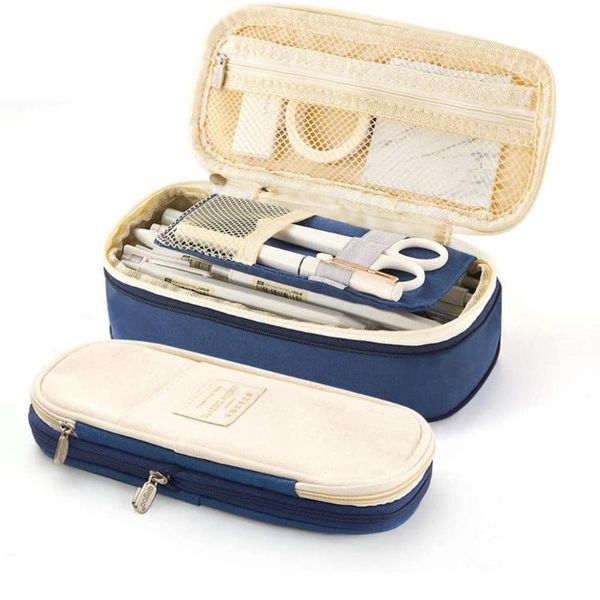 

creativity [c-blok] classic pocket pen etui, vouw canvas briefpapier opbergtas organisator voor cosmetische reizen student pencil bags