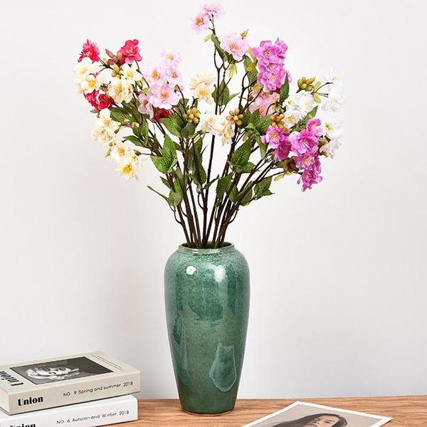 

decorative flowers & wreaths 70cm peach blossom simulation artificial flower silk bouquet real touch for home wedding