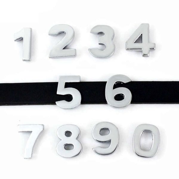 

8mm plain slide new numbers \, Golden;silver