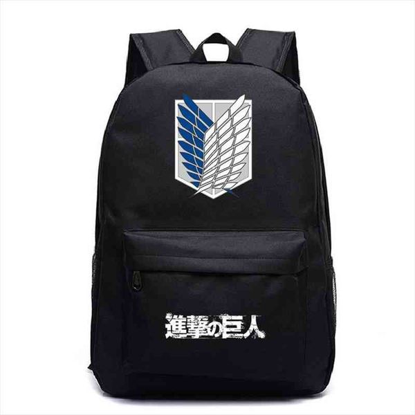 

anime attack on titan backpack kids boys girls school backpacks men women pattern lapbags students book rucksack