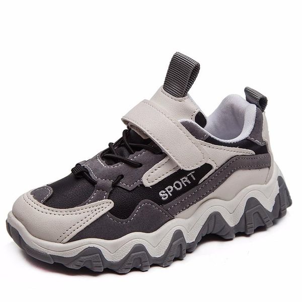 

sneakers design children shoes casual style kids boys running mixed color pu leather &mesh non-slipsp069, Black;red