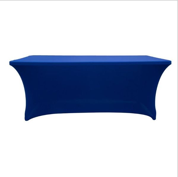 

table cloth spandex rectangular fitted tablecloth decoration el banquet wedding stretch cover white/black wholesale