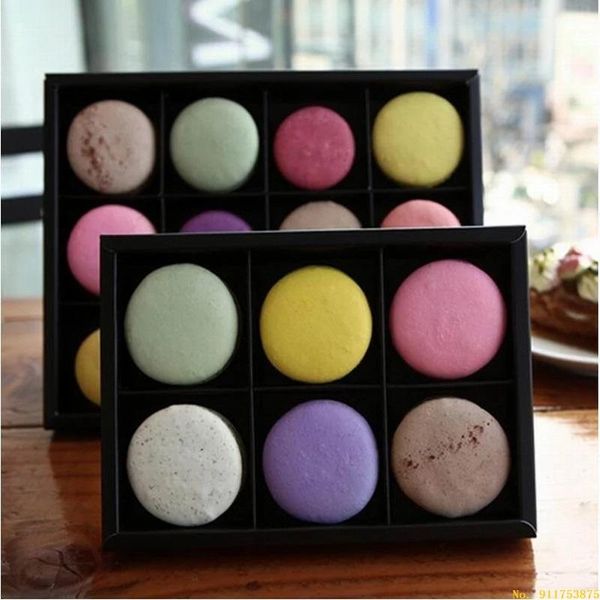

gift wrap geometric creative design dessert macaron box 6/12 cavities colorful macarons pastry packaging boxes