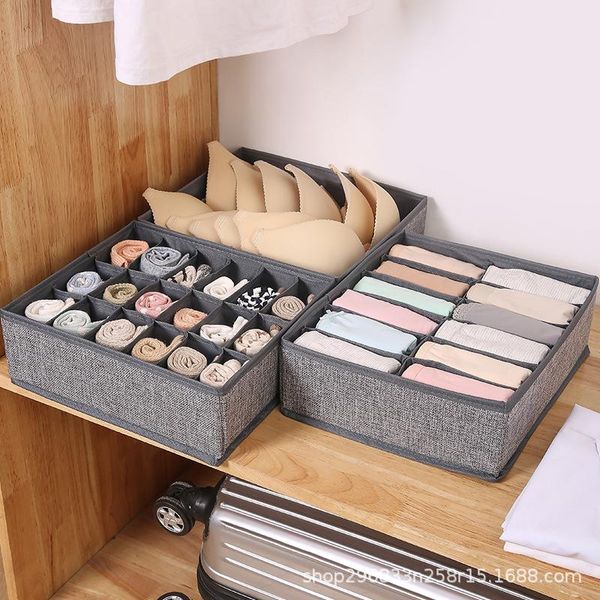 

storage drawers 1/3pcs multi-size underwear organizer foldable non-woven bra scarfs socks box wardrobe cabinet drawer closet