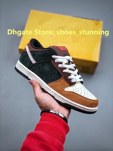 

skateboard shoes duks low retro prm classic green color leisure shoes sneakers come with shoebox size 36-47.5