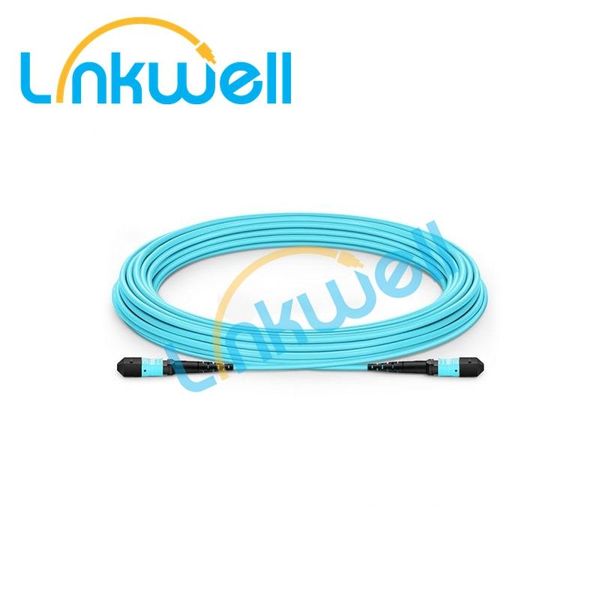 

fiber optic equipment 10 meter om3 mpo optical patch cord 50/125 multimode upc jumper female to 12 cores type a b c