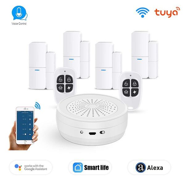 

alarm systems wifi smart home system 433mhz burglar security tuya life control wireless work with alexa google