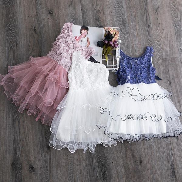 

flower girls toddler girl princess dresses tutu cake clothes children party casual wear baby summer, Red;yellow