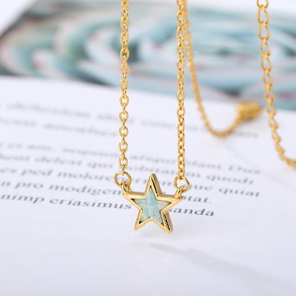 

non-fading stainless steel star gold women choker necklaces pendants femme chain jewelry kpop collare christmas gift wholesale pendant, Silver