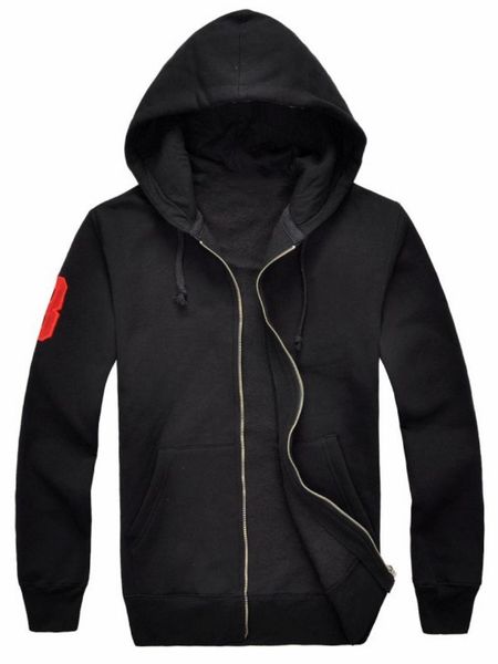 

autumn winter men big horse sportswear fashion hooded sweatshirts regular fit casual streetwear homme hoodies men's &, Black