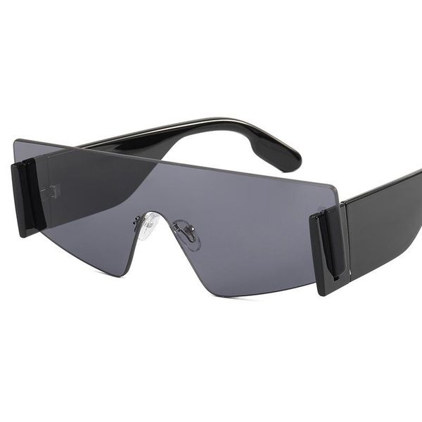 

sunglasses rimless women 2021 quality oversized anti-uv goggle sun glasses eyewear harajuku lunette de soleil femme, White;black