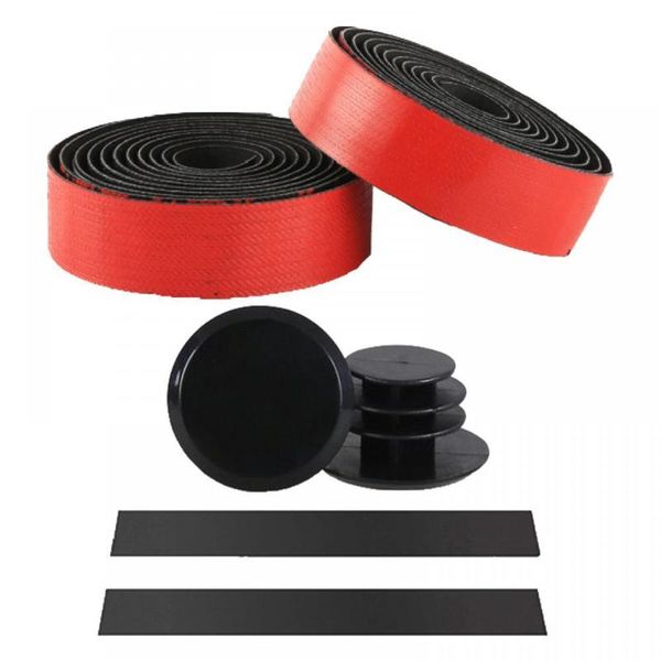 

bike handlebars &components 2pcs high-elastic faux leather bicycle handlebar straps skidproof breathable -absorbing road tapes strap