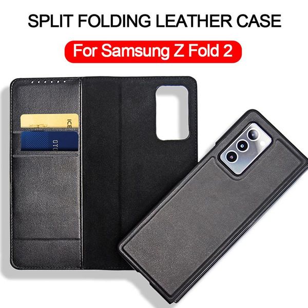 

for galaxy z fold 2 5g case cenmaso luxury leather magnetic wallet folding flip cover fold2 phone cell cases