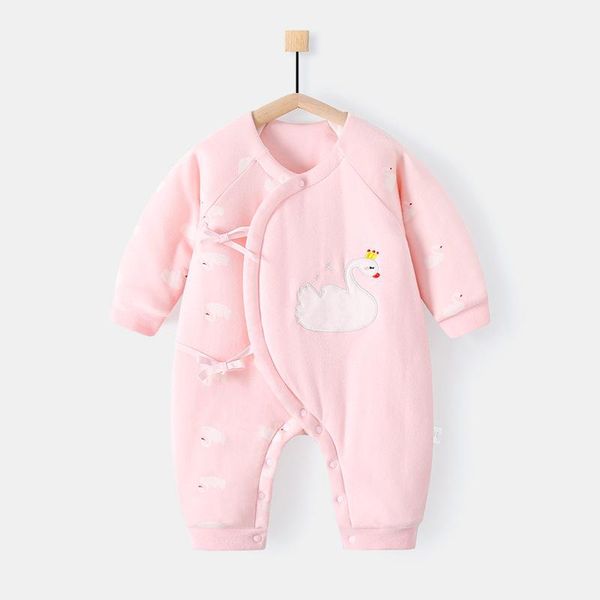 

jumpsuits born baby winter romper boy girl clothes warm toddler clothing drop, Blue