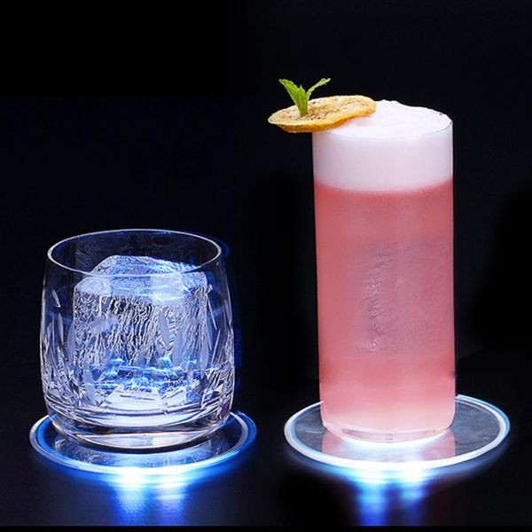 

mats & pads led cup holder mug stand light bar mat table placemat party drink glass creative pad round kitchen decor set