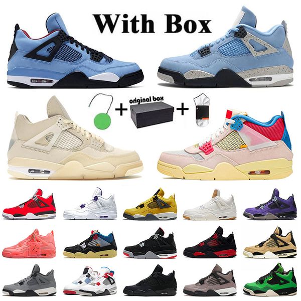 

basketball shoes jumpman 4 4s mens womens sail taupe haze university blue iv cactus jack manila bred black cat men women sports sneakers tra