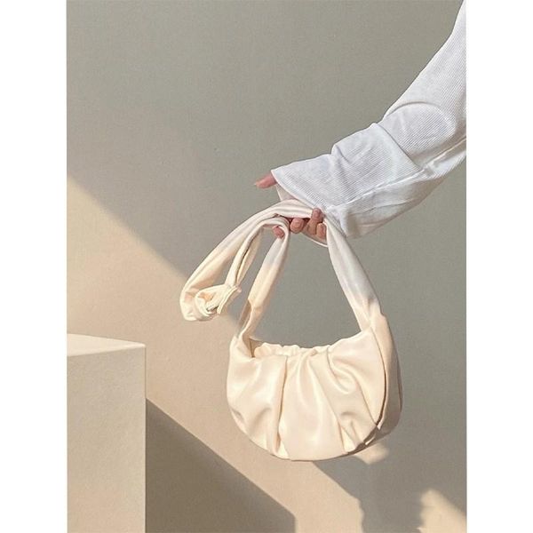 

evening bags brand dumpling luxury designer women handbags soft pu shoulder messenger bag female daily totes lady pleated cloud