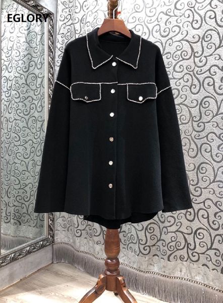 

coats fashion sweater cardigans autumn winter coat women crystal beading knit long sleeve casual sweater jacket coats, Tan;black