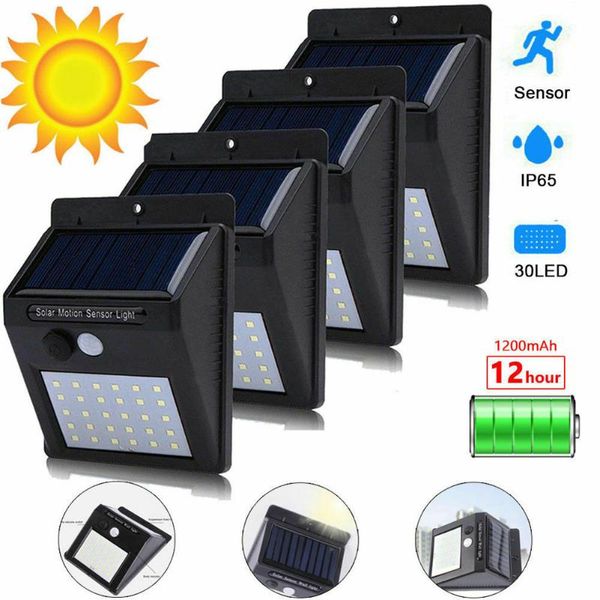 

outdoor wall lamps 30 led solar light bulb garden lamp decoration pir motion sensor night security waterproof
