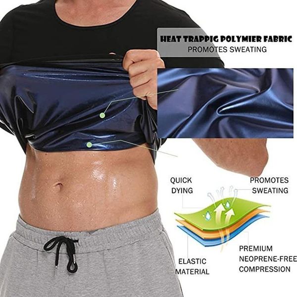 

women's shapers men's sweaty bodysuit tight-fitting belly sports beer belly-tie round collar fitness short sleeves, Black;white