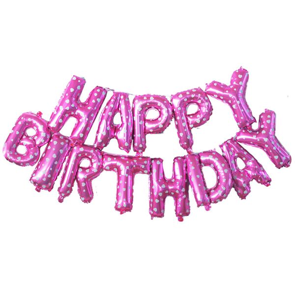 Happy Birthday Balloon Letra AlphaBe Rose Folha de Ouro Balões para Decoração de Partido de Casamento Adulto Kids Helium ST1116