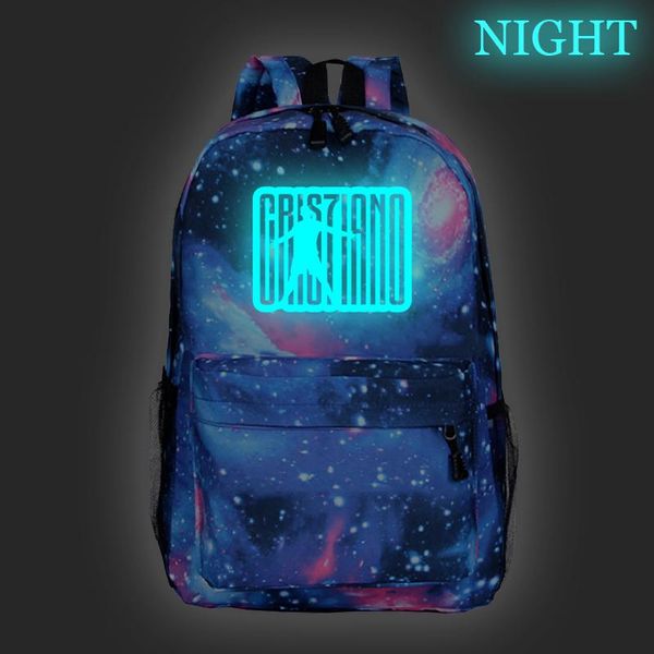 

backpack cristiano ronaldo cr7 luminous children's girls boys school bag shoulders
